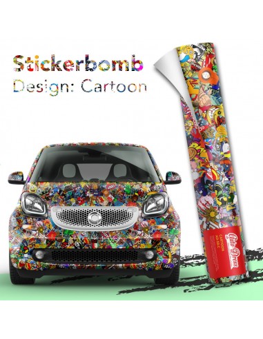 Logos /& Marken Cartoon Stickerbomb Auto-Folie für 3D Car-wrapping Luftkanäle