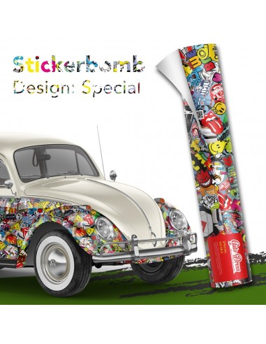 Stickerbomb Autofolie für 3D Car Wrapping mit Luftkanälen, Logos & Marken -  Cartoon